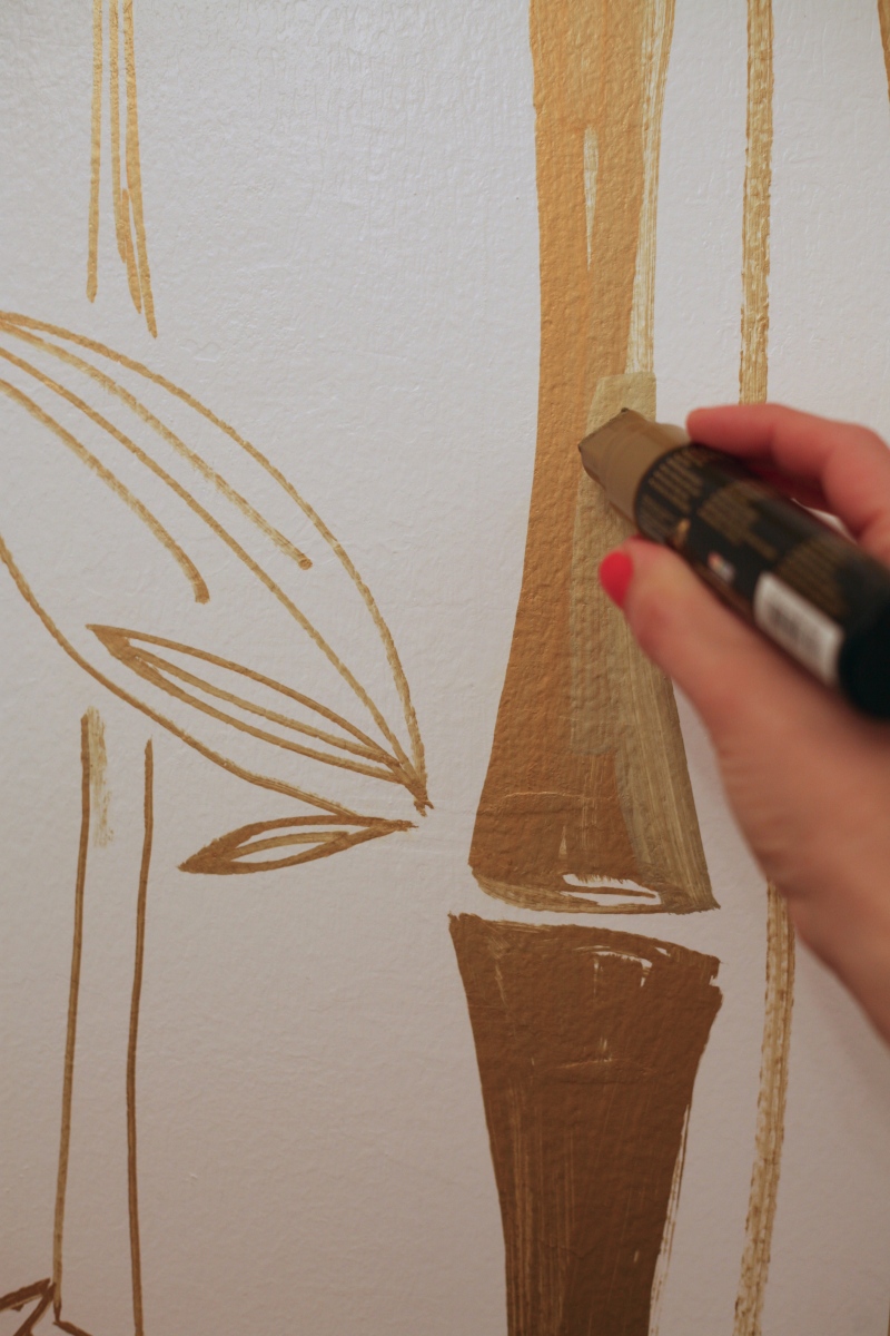 Paint Pen Wallpaper Walls DIY – SUBURBAN POP *