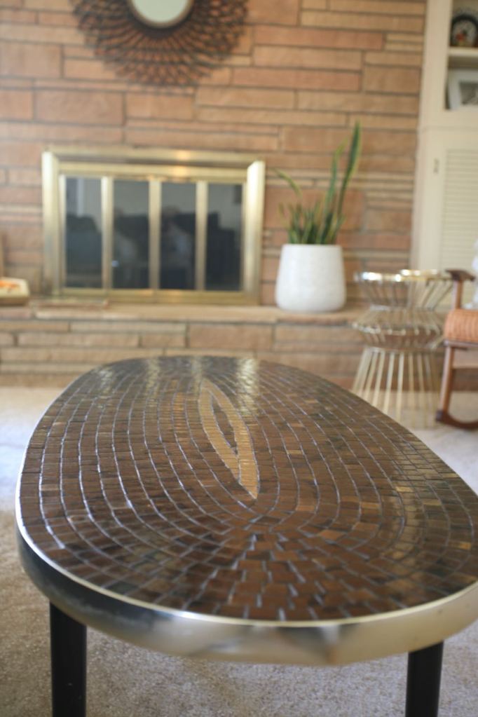 Mid century mosaic coffee table