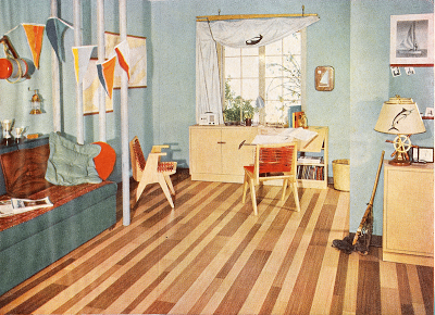 vintage mid century kids childrens bedroom